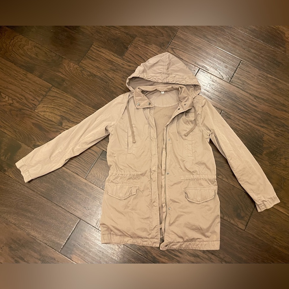 James Perse Womens Utility Jacket Size 3 Large Lightweight Lined Zipper Snap